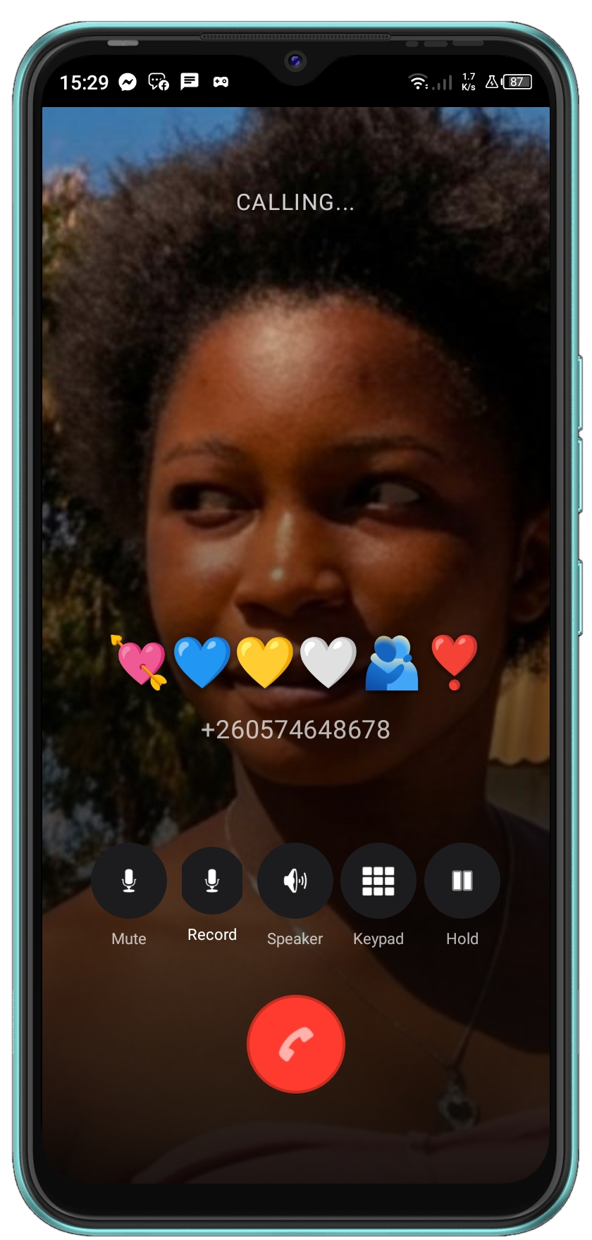 9shadows Android active call interface